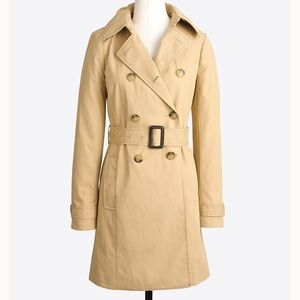 NWOT J. Crew Beige Double-Breasted Trench Coat
